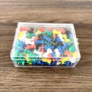 100 Pcs Push Pins for Bulletin Board, Thumb Tacks - 100, Mixed Color Assorted